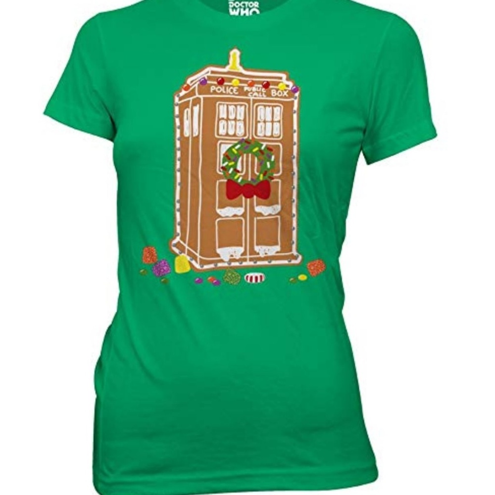 Doctor Who Gingerbread Tardis Womens Shirt